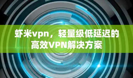 虾米vpn，轻量级低延迟的高效VPN解决方案