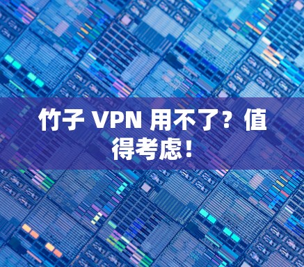 竹子 VPN 用不了?值得考虑! 竹子 VPN 用不了?值得考虑!