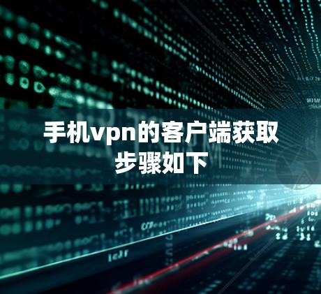 手机vpn的客户端获取步骤如下