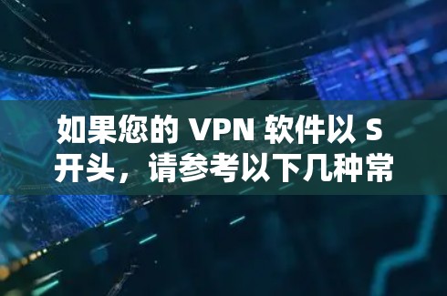 如果您的 VPN 软件以 S 开头，请参考以下几种常见的 S开头VPN软件