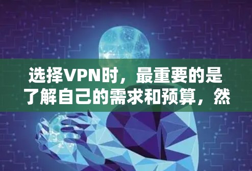 选择VPN时，最重要的是了解自己的需求和预算，然后根据这些因素选择合适的服务。以下是一些选择VPN的步骤和建议