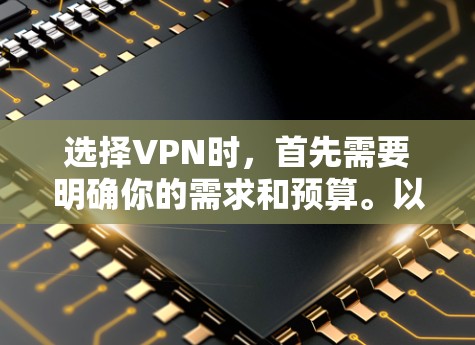 选择VPN时，首先需要明确你的需求和预算。以下是一些常见的VPN服务推荐，帮助你做出选择