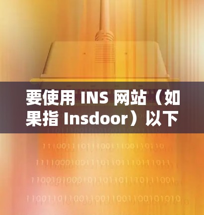 要使用 INS 网站（如果指 Insdoor）以下是基本的步骤