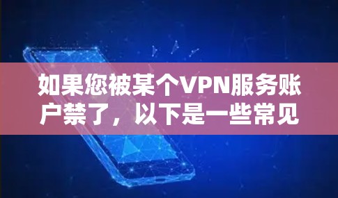 如果您被某个VPN服务账户禁了，以下是一些常见的应对措施，您可以根据具体情况选择