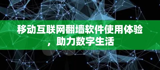 移动互联网<strong>翻墙软件</strong>使用体验,助力数字生活
