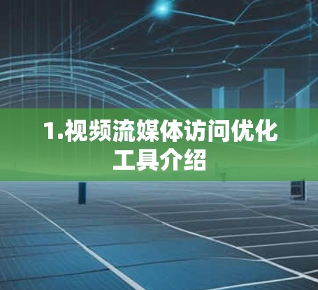 1.视频流媒体访问优化工具介绍