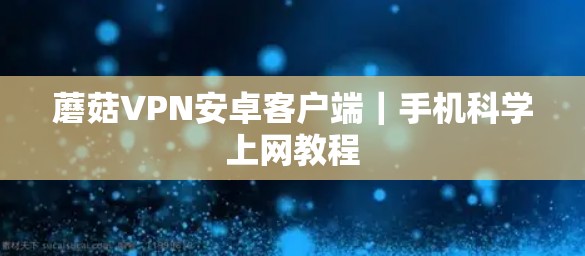 蘑菇VPN安卓客户端|手机科学上网教程 蘑菇VPN安卓客户端|手机科学上网教程