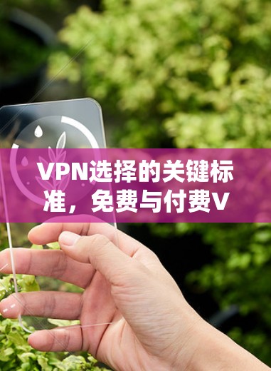 VPN选择的关键标准,免费与付费VPN的区别与选择