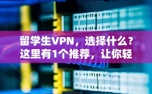 留学生VPN,选择什么?这里有1个推荐,让你轻松避开陷阱
