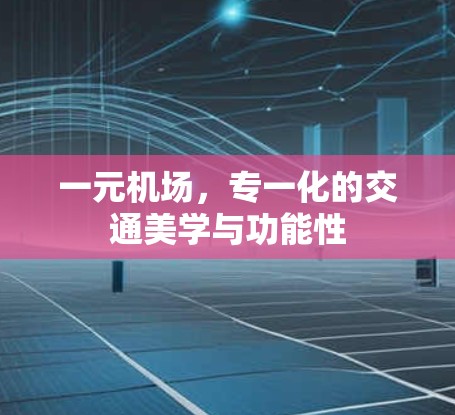 一元机场,专一化的交通美学与功能性