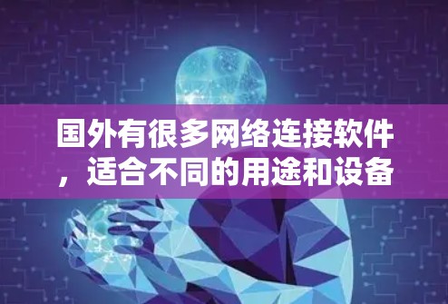 国外有很多网络连接软件,适合不同的用途和设备。以下是一些推荐的软件及其特点