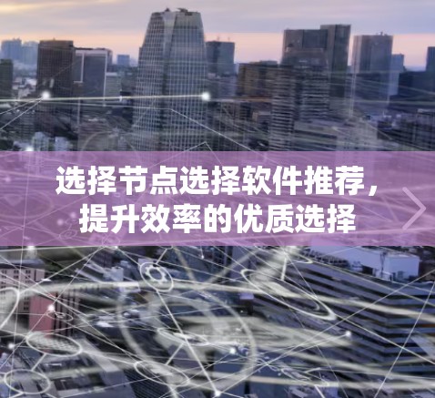 选择节点选择软件推荐,提升效率的优质选择