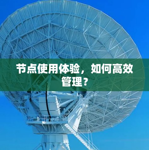 节点使用体验,如何高效管理?