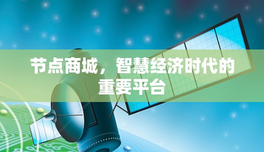节点商城，智慧经济时代的重要平台
