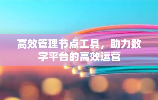 高效管理节点工具，助力数字平台的高效运营