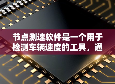 节点测速软件是一个用于检测车辆速度的工具，通常分为节点测速和车辆检测两种类型。以下是使用该软件的步骤
