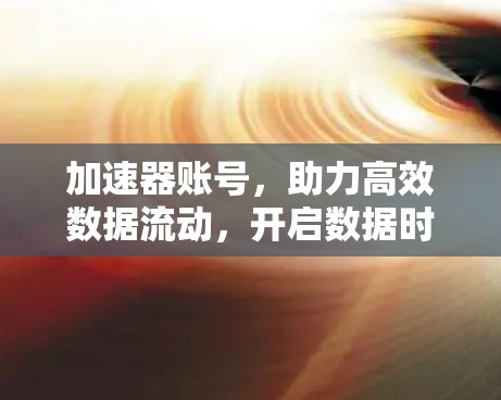 加速器账号,助力高效数据流动,开启数据时代的新篇章
