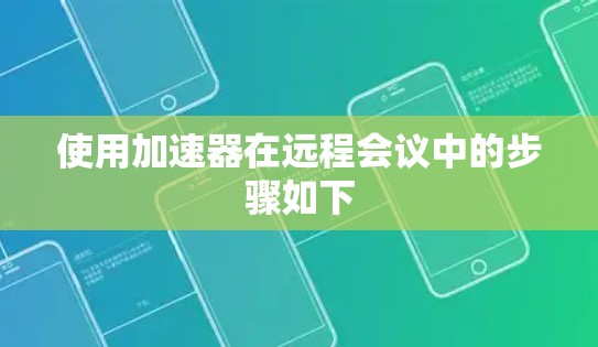使用加速器在远程会议中的步骤如下