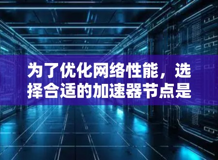 为了优化网络性能,选择合适的加速器节点是关键。以下是对不同加速器节点的详细推荐,结合其特点和适用场景,帮助用户做出最佳选择