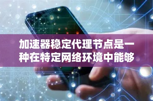 加速器稳定代理节点是一种在特定网络环境中能够高效处理请求且不被噪声影响的系统节点。以下是对该概念的逐步解释和总结